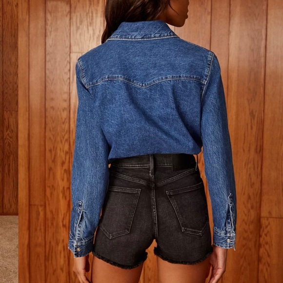 Denim Forum Black Arlo Shorts - Picture 5 of 10